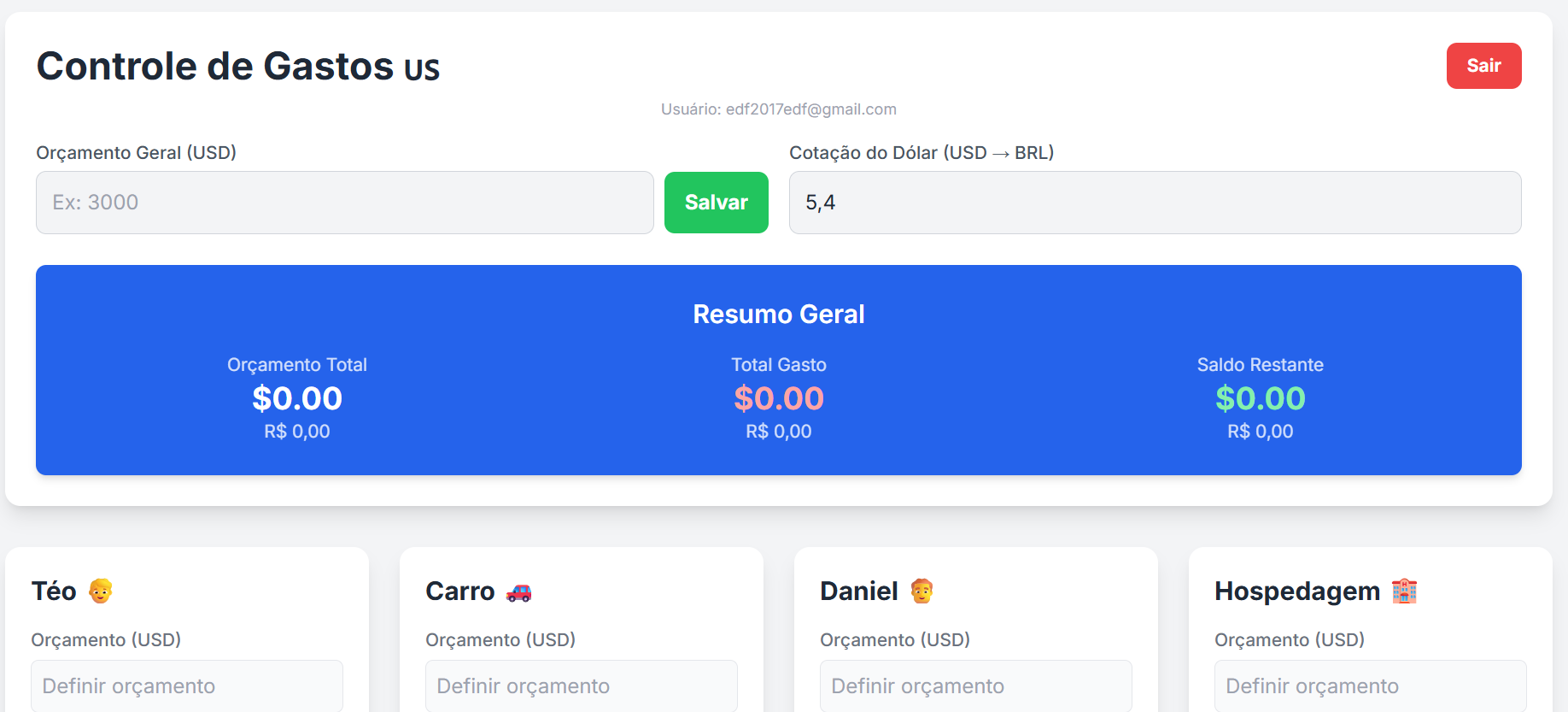 Imagem do Projeto Controle de Gastos